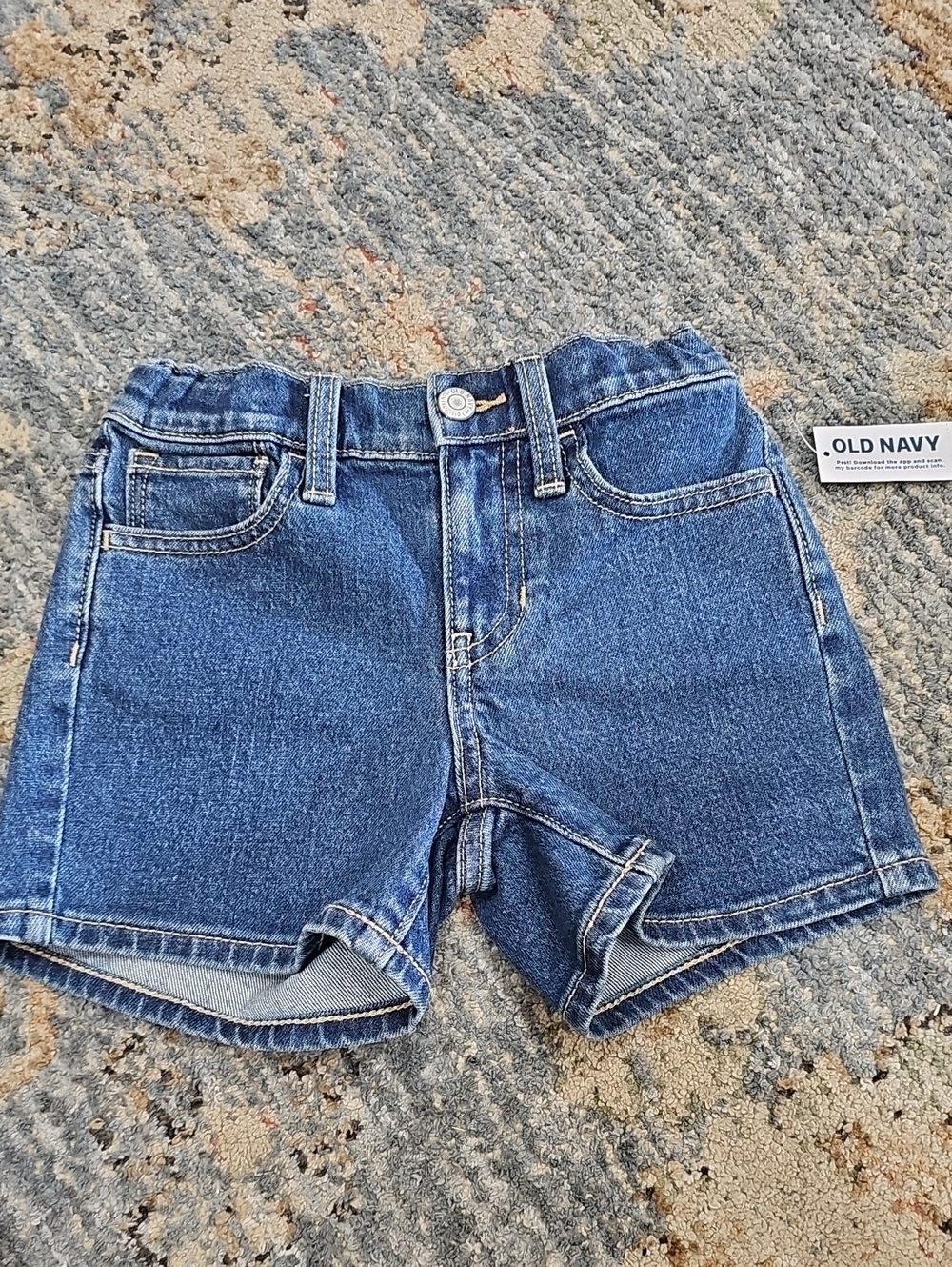 Old Navy Girls Blue Denim Elastic Waist Shorts